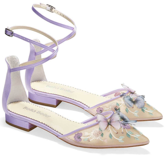 Bella Belle Everly Lavender Garden Party Butterfly Flats 2