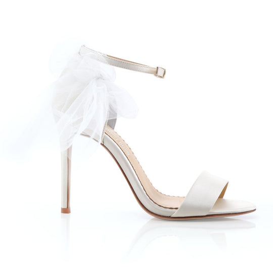 Bella Belle Shoes Elise Bow Tulle Wedding Heels