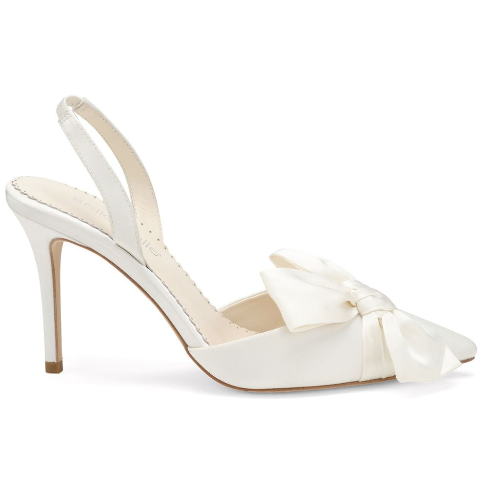 Bella Belle Shoes Reese Pointed Toe Heels with Bow for Brides